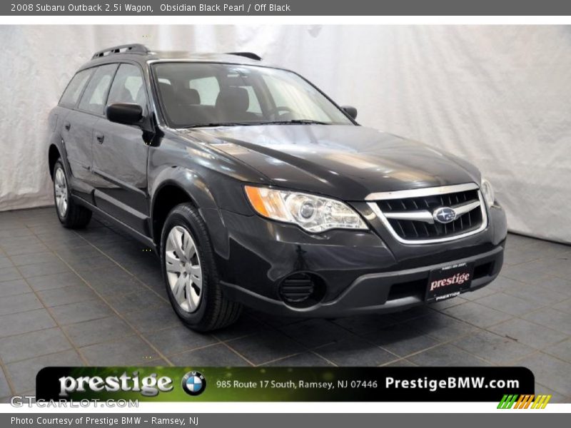 Obsidian Black Pearl / Off Black 2008 Subaru Outback 2.5i Wagon