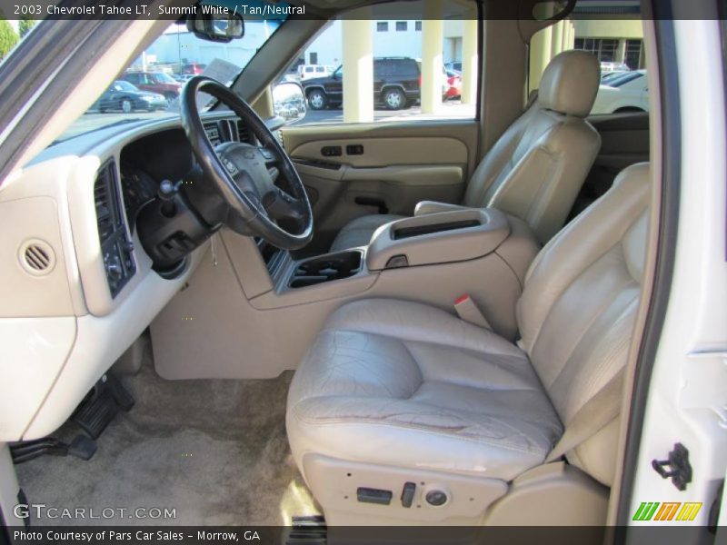 Summit White / Tan/Neutral 2003 Chevrolet Tahoe LT