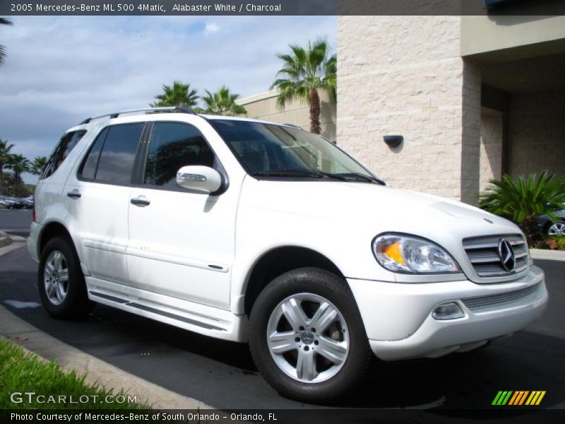 Alabaster White / Charcoal 2005 Mercedes-Benz ML 500 4Matic