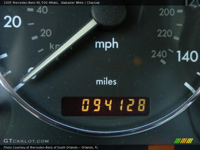 Alabaster White / Charcoal 2005 Mercedes-Benz ML 500 4Matic