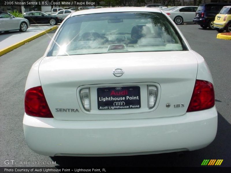 Cloud White / Taupe Beige 2006 Nissan Sentra 1.8 S