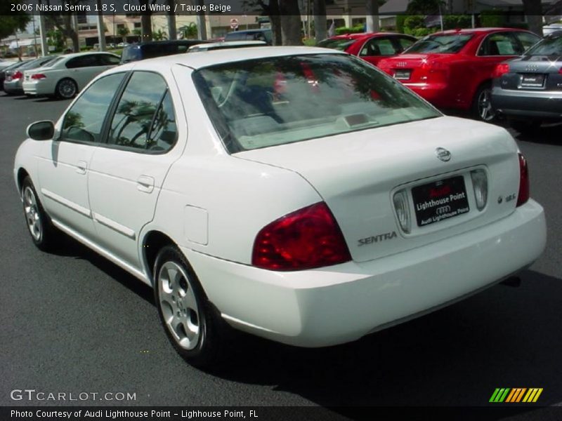 Cloud White / Taupe Beige 2006 Nissan Sentra 1.8 S