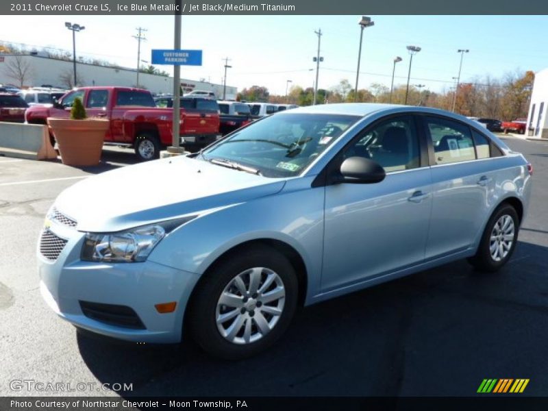 Ice Blue Metallic / Jet Black/Medium Titanium 2011 Chevrolet Cruze LS