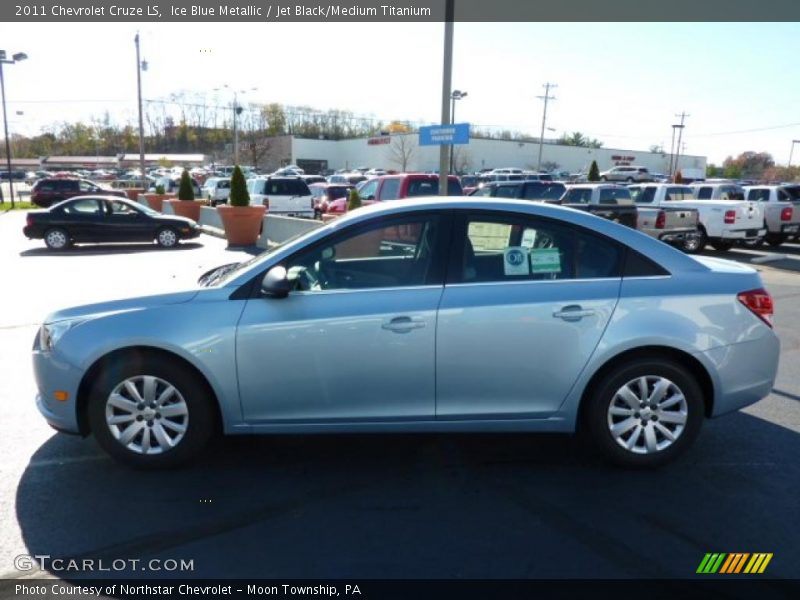 Ice Blue Metallic / Jet Black/Medium Titanium 2011 Chevrolet Cruze LS