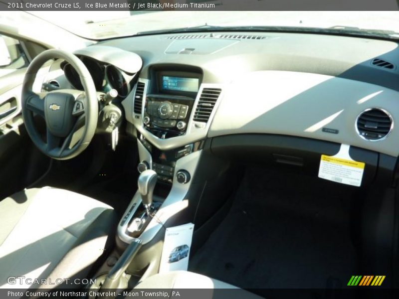 Ice Blue Metallic / Jet Black/Medium Titanium 2011 Chevrolet Cruze LS