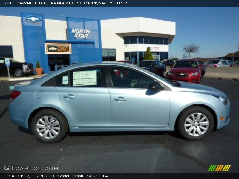 Ice Blue Metallic / Jet Black/Medium Titanium 2011 Chevrolet Cruze LS
