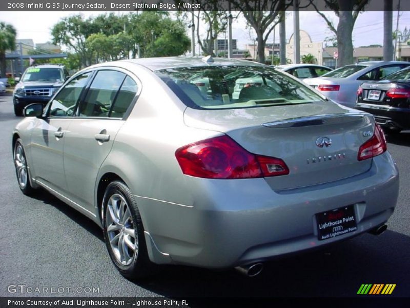 Desert Platinum Beige / Wheat 2008 Infiniti G 35 Journey Sedan