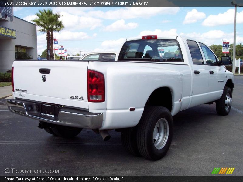 Bright White / Medium Slate Gray 2006 Dodge Ram 3500 Quad Cab Dually 4x4