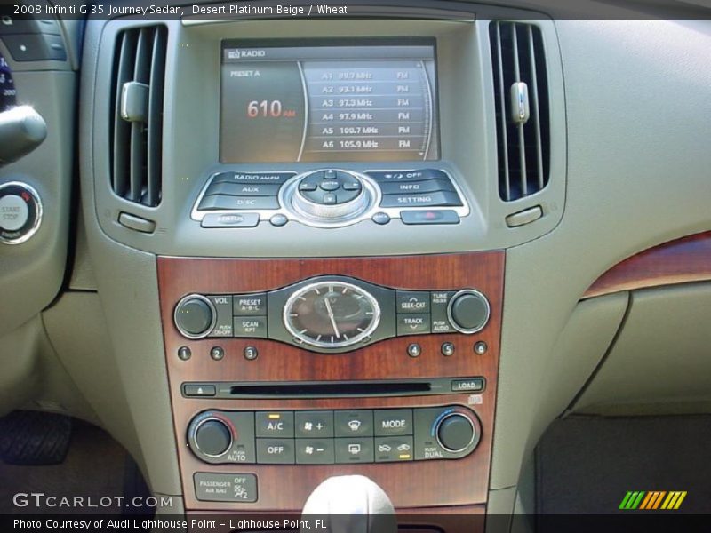 Desert Platinum Beige / Wheat 2008 Infiniti G 35 Journey Sedan