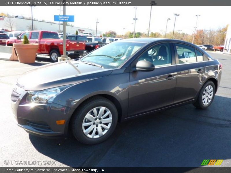 Taupe Gray Metallic / Jet Black/Medium Titanium 2011 Chevrolet Cruze LS