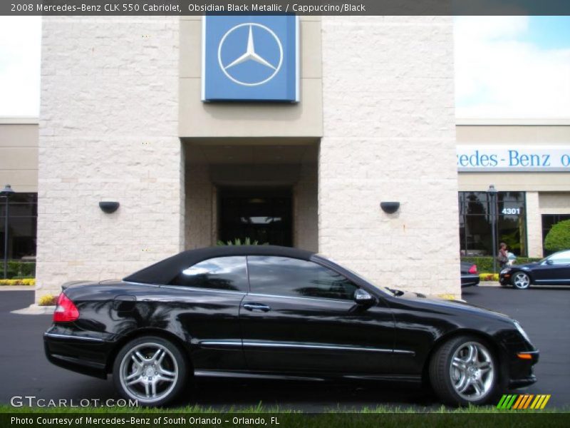 Obsidian Black Metallic / Cappuccino/Black 2008 Mercedes-Benz CLK 550 Cabriolet