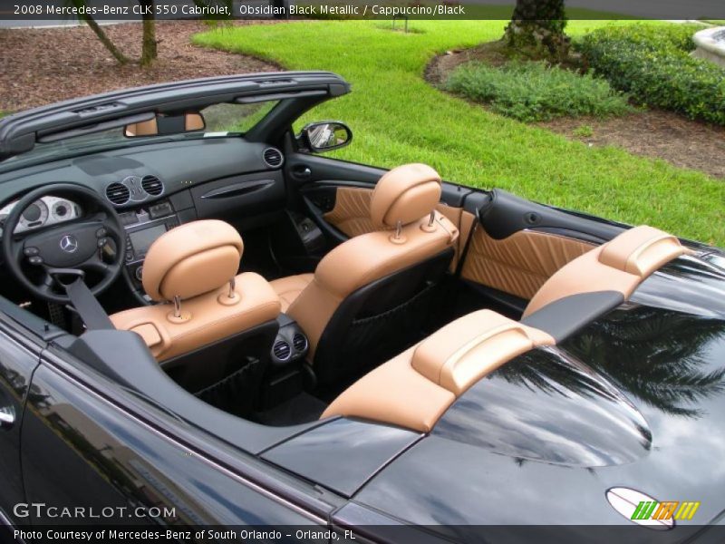 Obsidian Black Metallic / Cappuccino/Black 2008 Mercedes-Benz CLK 550 Cabriolet