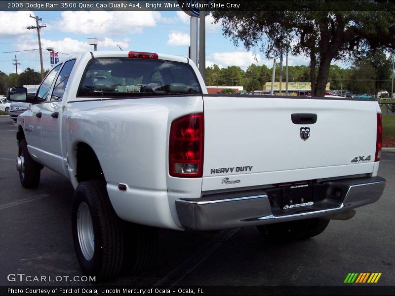 Bright White / Medium Slate Gray 2006 Dodge Ram 3500 Quad Cab Dually 4x4