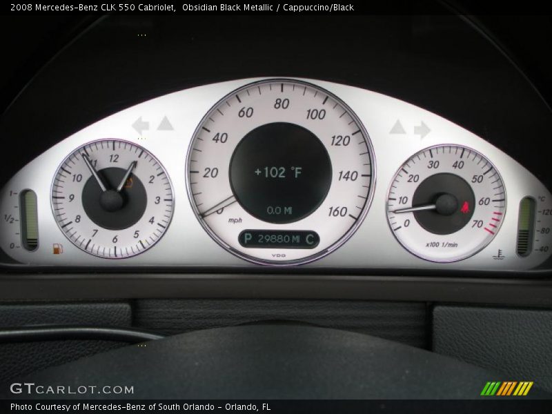  2008 CLK 550 Cabriolet 550 Cabriolet Gauges