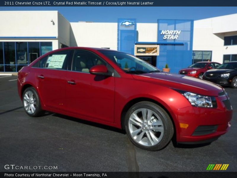 Crystal Red Metallic Tintcoat / Cocoa/Light Neutral Leather 2011 Chevrolet Cruze LTZ