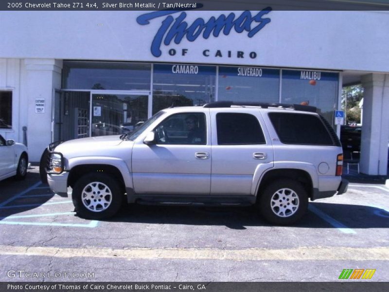 Silver Birch Metallic / Tan/Neutral 2005 Chevrolet Tahoe Z71 4x4