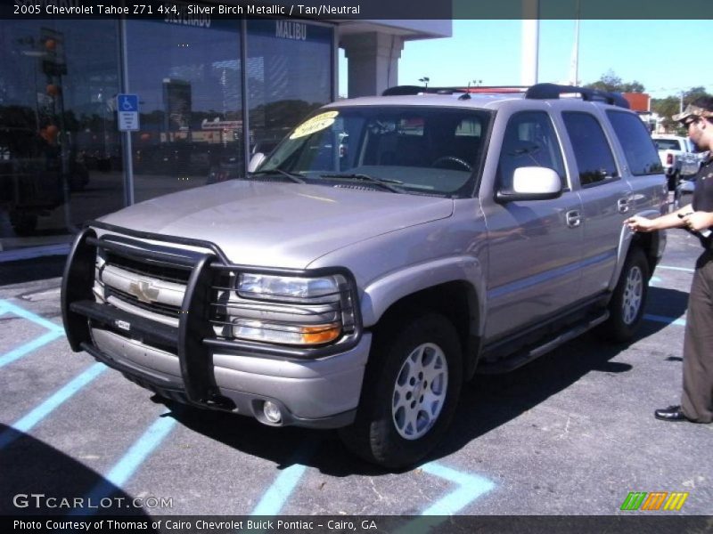 Silver Birch Metallic / Tan/Neutral 2005 Chevrolet Tahoe Z71 4x4