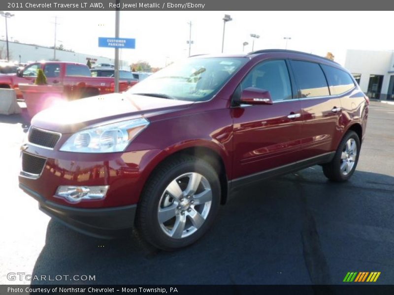 Red Jewel Metallic / Ebony/Ebony 2011 Chevrolet Traverse LT AWD