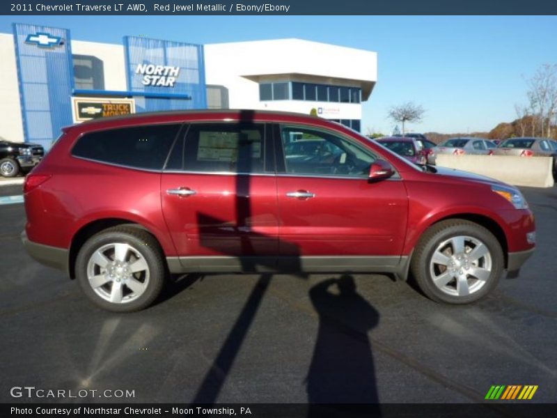 Red Jewel Metallic / Ebony/Ebony 2011 Chevrolet Traverse LT AWD