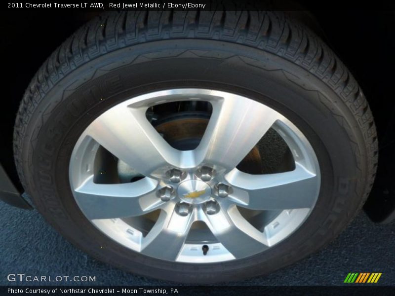 Red Jewel Metallic / Ebony/Ebony 2011 Chevrolet Traverse LT AWD