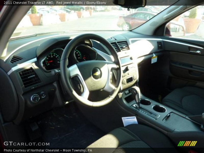 Red Jewel Metallic / Ebony/Ebony 2011 Chevrolet Traverse LT AWD