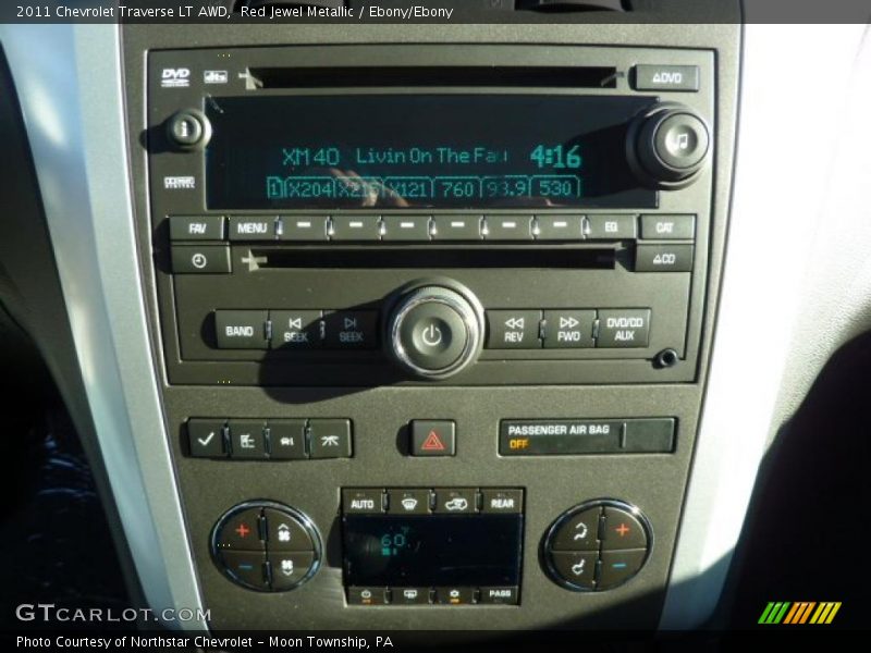Red Jewel Metallic / Ebony/Ebony 2011 Chevrolet Traverse LT AWD