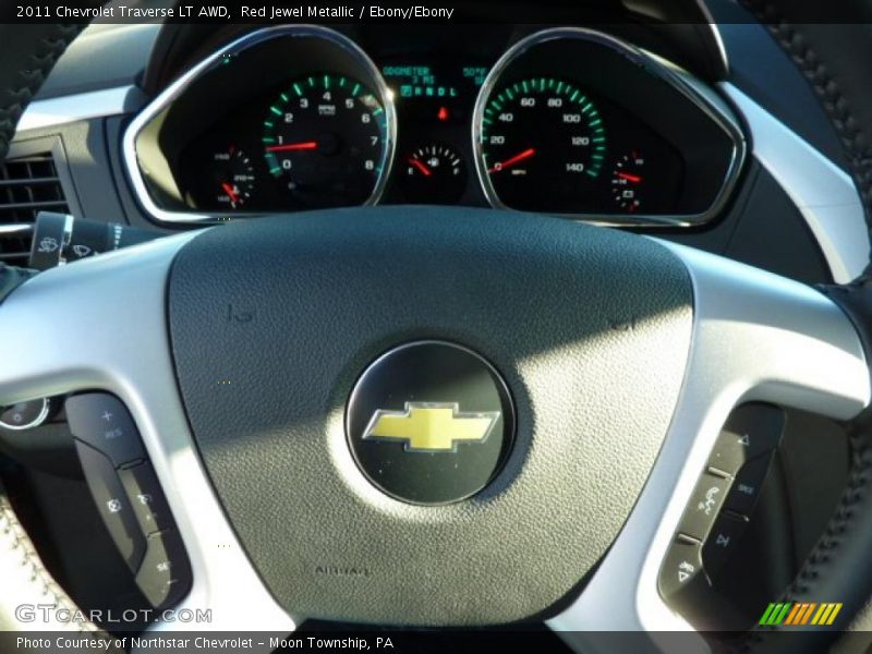 Red Jewel Metallic / Ebony/Ebony 2011 Chevrolet Traverse LT AWD