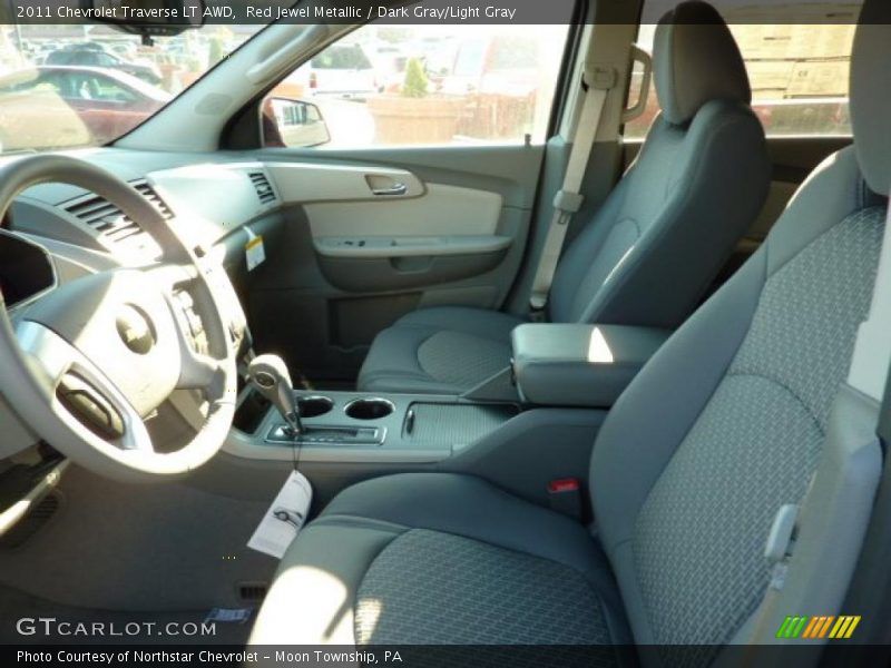 Red Jewel Metallic / Dark Gray/Light Gray 2011 Chevrolet Traverse LT AWD