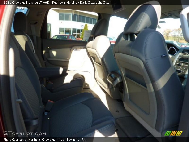 Red Jewel Metallic / Dark Gray/Light Gray 2011 Chevrolet Traverse LT AWD