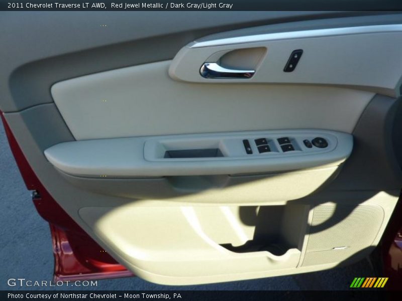 Red Jewel Metallic / Dark Gray/Light Gray 2011 Chevrolet Traverse LT AWD