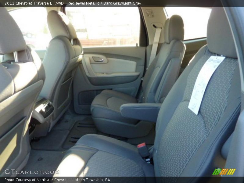 Red Jewel Metallic / Dark Gray/Light Gray 2011 Chevrolet Traverse LT AWD