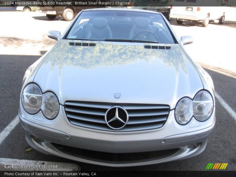 Brilliant Silver Metallic / Charcoal 2004 Mercedes-Benz SL 500 Roadster