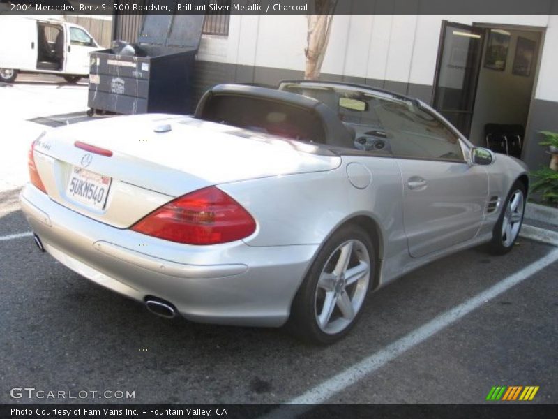 Brilliant Silver Metallic / Charcoal 2004 Mercedes-Benz SL 500 Roadster