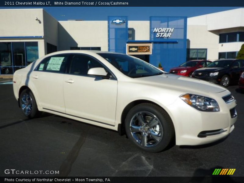 White Diamond Tricoat / Cocoa/Cashmere 2011 Chevrolet Malibu LT