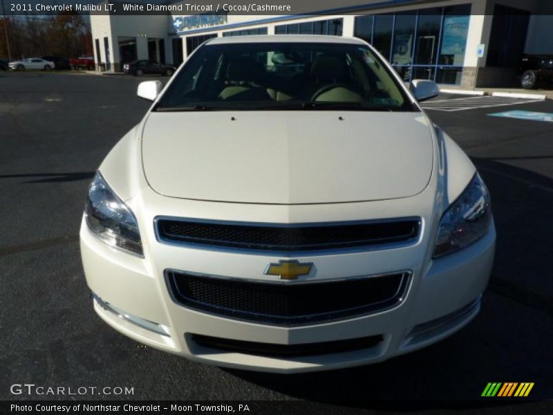 White Diamond Tricoat / Cocoa/Cashmere 2011 Chevrolet Malibu LT