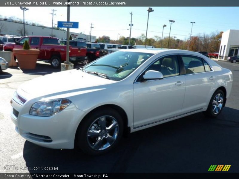 White Diamond Tricoat / Cocoa/Cashmere 2011 Chevrolet Malibu LT