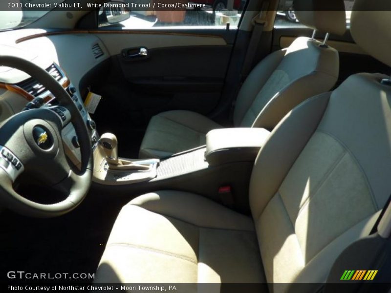 White Diamond Tricoat / Cocoa/Cashmere 2011 Chevrolet Malibu LT