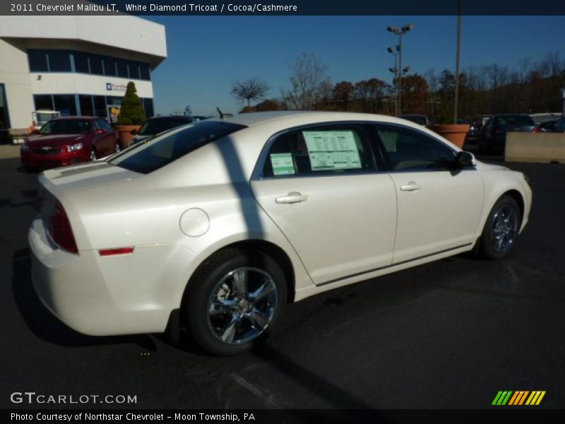 White Diamond Tricoat / Cocoa/Cashmere 2011 Chevrolet Malibu LT