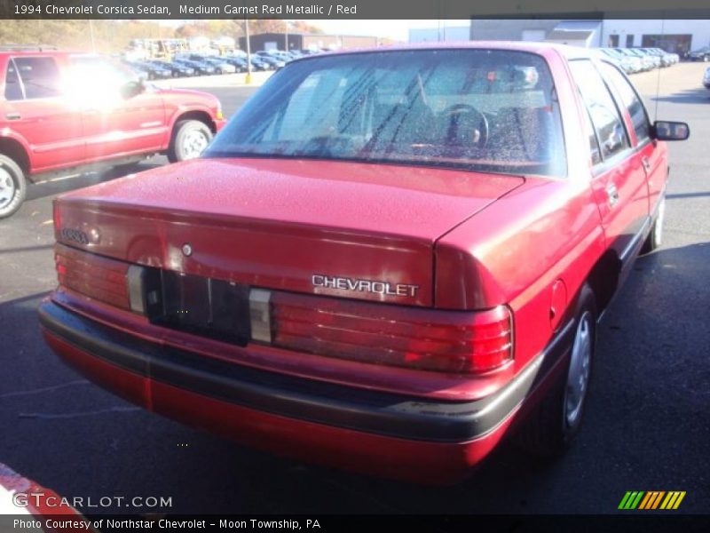 Medium Garnet Red Metallic / Red 1994 Chevrolet Corsica Sedan