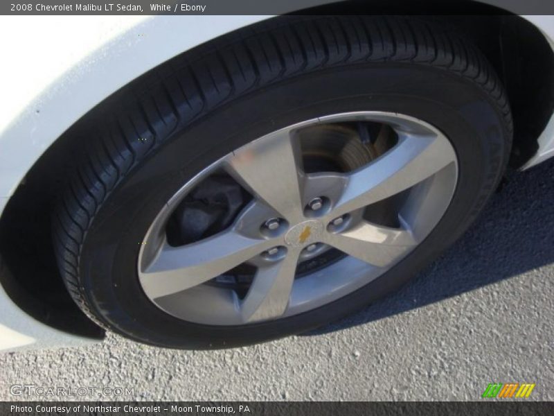 White / Ebony 2008 Chevrolet Malibu LT Sedan