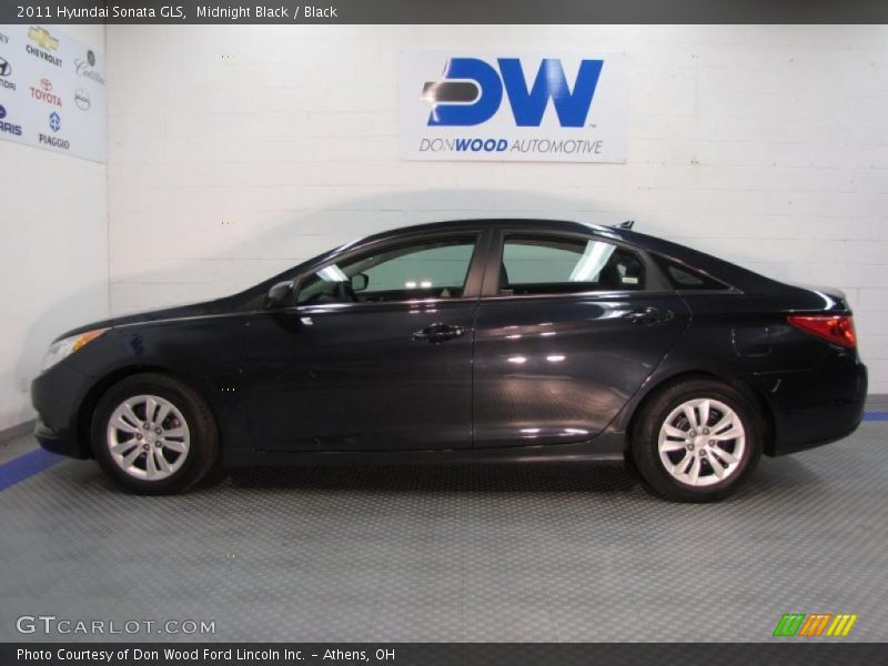 Midnight Black / Black 2011 Hyundai Sonata GLS