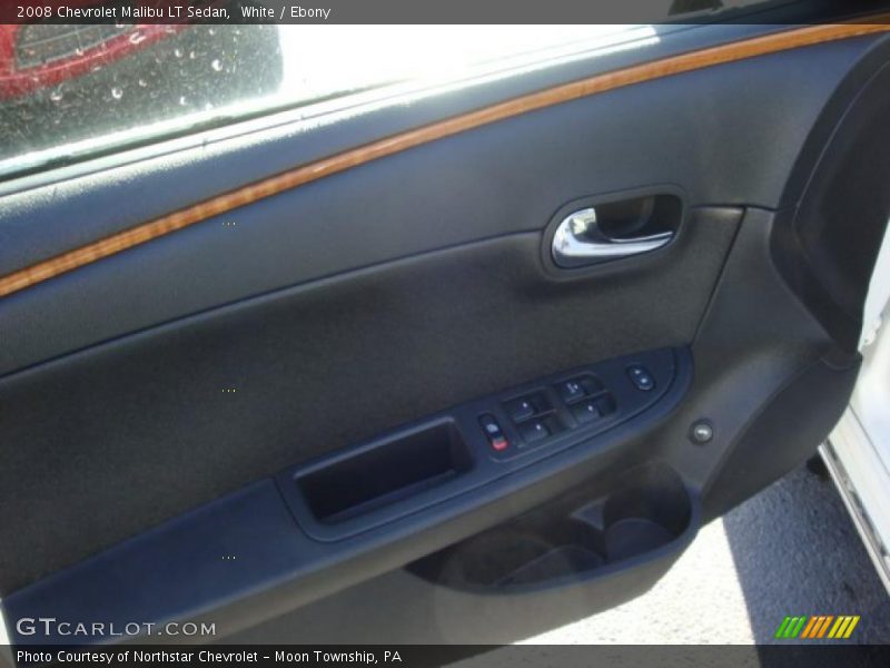 White / Ebony 2008 Chevrolet Malibu LT Sedan