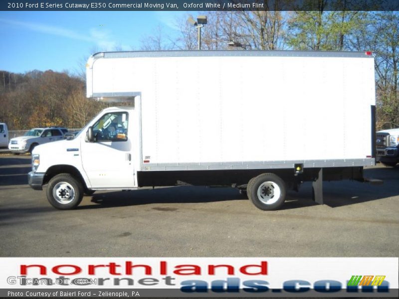 Oxford White / Medium Flint 2010 Ford E Series Cutaway E350 Commercial Moving Van