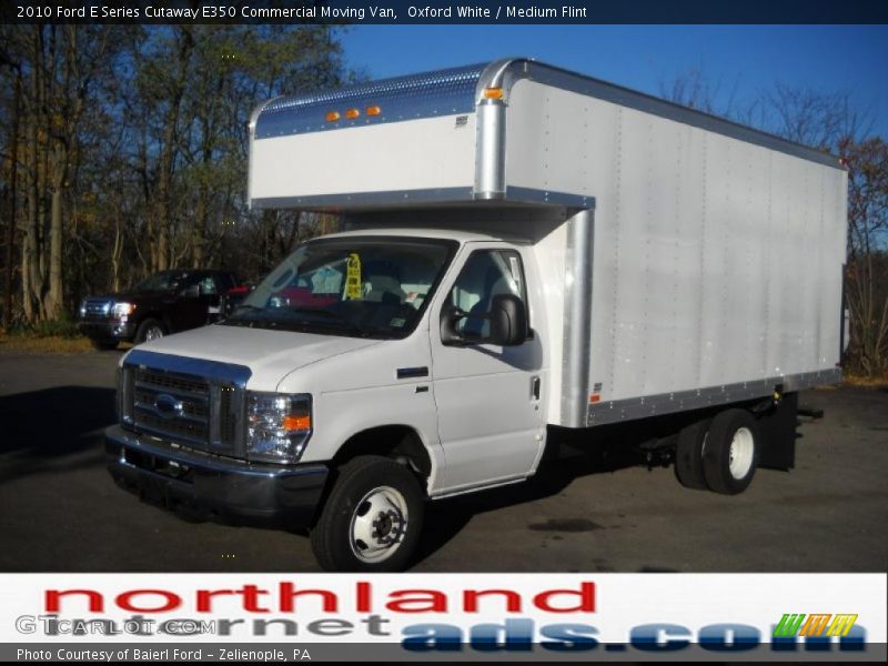 Oxford White / Medium Flint 2010 Ford E Series Cutaway E350 Commercial Moving Van