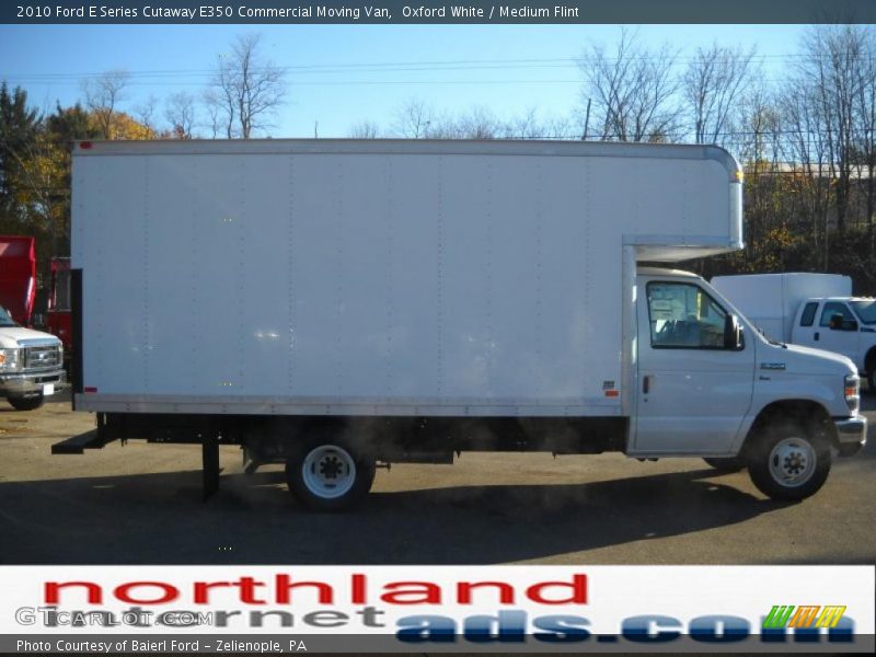 Oxford White / Medium Flint 2010 Ford E Series Cutaway E350 Commercial Moving Van