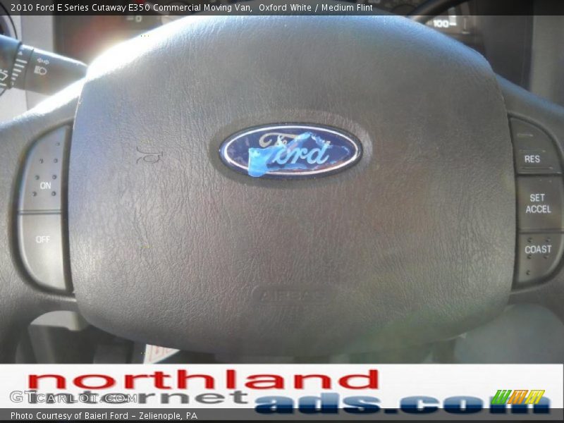 Oxford White / Medium Flint 2010 Ford E Series Cutaway E350 Commercial Moving Van