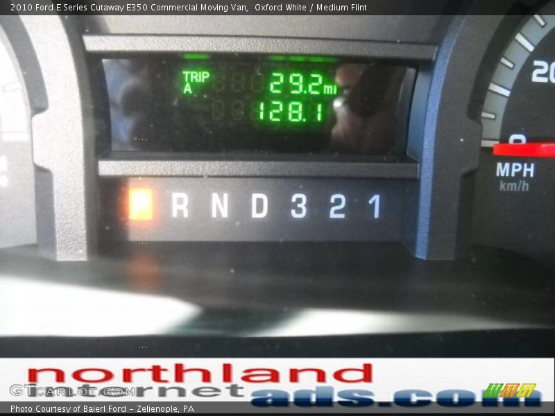 Oxford White / Medium Flint 2010 Ford E Series Cutaway E350 Commercial Moving Van