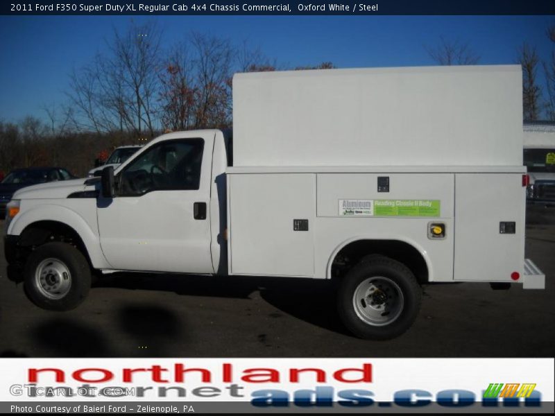 Oxford White / Steel 2011 Ford F350 Super Duty XL Regular Cab 4x4 Chassis Commercial