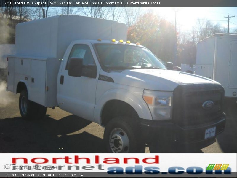 Oxford White / Steel 2011 Ford F350 Super Duty XL Regular Cab 4x4 Chassis Commercial