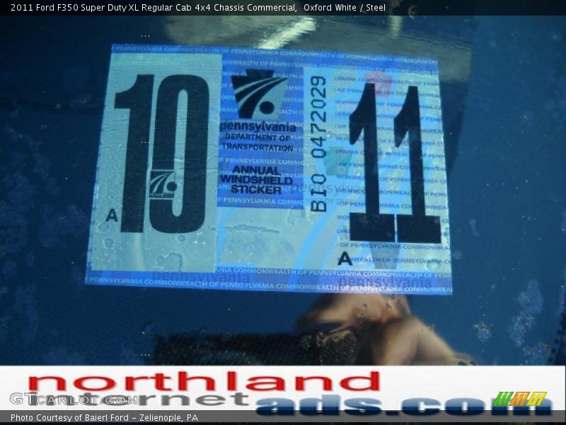 Oxford White / Steel 2011 Ford F350 Super Duty XL Regular Cab 4x4 Chassis Commercial